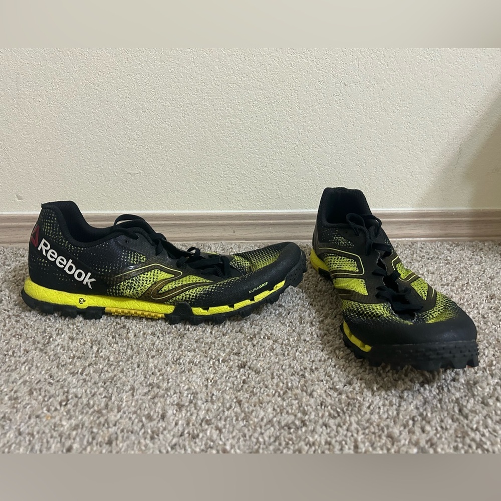 Reebok All Terrain Super Black Neon Yellow Trail Running Shoes Men's Sneaker 11